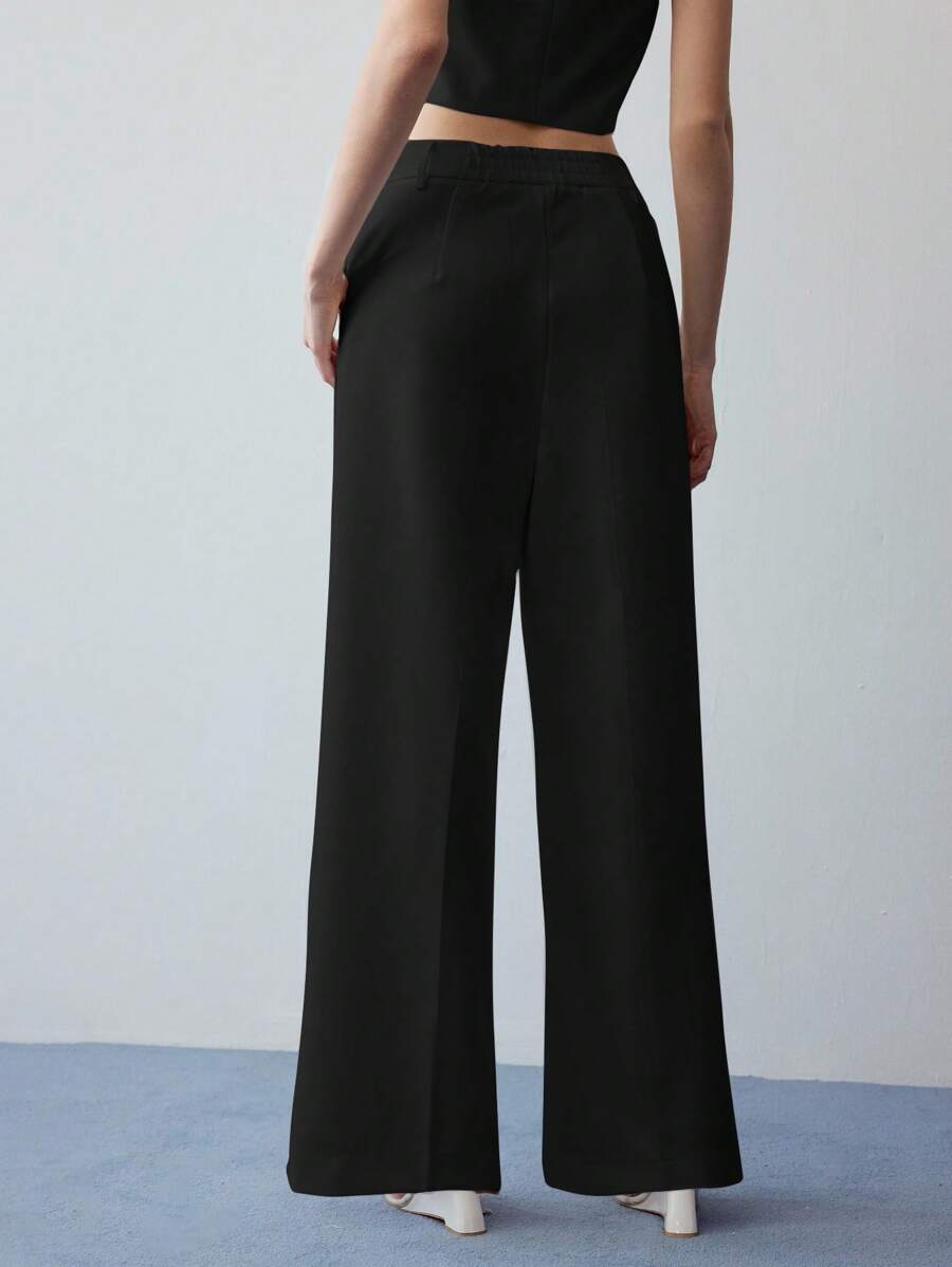 MOTF STUDIO 斜口袋西装裤 - 黑色 - 查看 2