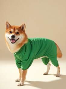 PETSIN 1pc Pet Frog Style Raincoat With Detachable Hood, 4-Leg Fully Covered Waterproof Doggy Rain Coat - Multicolor - View 7
