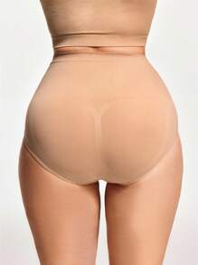 SHAPORA Plus Size Women Solid Color Ribbed Seamless Panty Shapewear Bottom