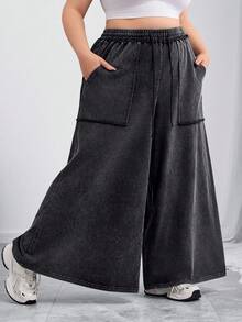 SHEIN CURVE+ 大尺碼休閒秋季衣物 冬季衣物 2026 22W - 黑色 - 查看 6