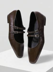 Mnmlis 女士可调节扣式休闲乐福鞋，适合日常穿着