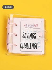 Savings Binder L $1000 Savings Challenge New Reusable Budget Book With Cash Envelopes Frosted Cover Money Organizer For Cash Savings Challenges Notebook Binder Organizer - Multicolor - View 5