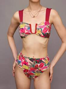 Activina Women Tropical Print Sports Bikini Set