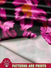 Silquee SHEIN BAE Plus Size Asymmetrical Shoulder Casual Dress For Summer,Summer Dresses For Women,Maxi Dress Boho Suitable For Going Out Chic Dress - Multicolor - View 3