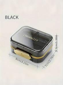 1 件 7 隔层便携式防光防潮旅行药丸收纳盒小型药品收纳盒适用于家庭办公室旅行露营药房必需品整理