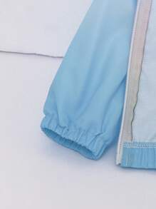 Giacca leggera e casual con protezione solare, con cerniera frontale e sfumatura di colori, adatta per ragazze, per uso quotidiano estivo