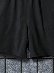 SHEIN Manfinity Dauomo 2pcs Men's Casual Sleeveless Top And Loose Shorts Set - Dark Grey - View 6