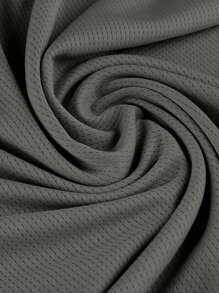 Manfinity RSRT Camiseta casual de unicolor de manga corta con cuello en V para hombres, verano - Gris Oscuro - Ver 5