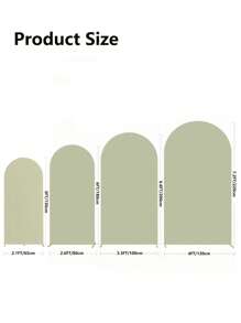 5ft 6ft 6.6ft 7.2ft Wedding Arch Backdrop Cover | 2-Sided Stretch Spandex Fabric Decor For Ceremony, Birthday Party, Baby Shower, Photo Booth & Events | Fabric Only, Easy To Drape & Wrinkle Resistant | Multipurpose Event Decor For Prom, Graduation, Corporate Event | Machine Washable, Pack Of 1, Stand Not Included - Matcha green - View 4