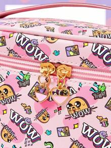 Adventure Time X ROMWE Túi đựng mỹ phẩm lật có sức chứa lớn in toàn bộ - Nhiều màu - Xem 7