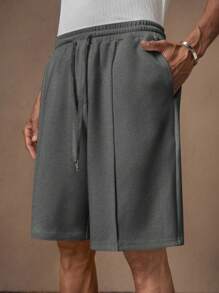 AKNOTIC Short décontracté droit à taille élastique en tricot blanc pour hommes, convient pour l'été, les vacances, les tenues quotidiennes, les fêtes, les couples, les cadeaux pour hommes