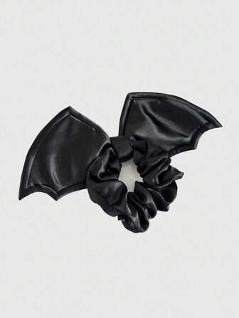 Grunge Punk 1 Stück Halloween Haarschmuck Party Fledermaus Schleife Scrunchie, einzigartiger europäischer & amerikanischer Stil Feiertags Haardekoration für Frauen