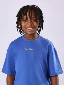 SUMWON T-shirt décontracté surdimensionné Samicon Studios Beverly Hills avec logo imprimé. Vêtement essentiel de mode pour jeunes garçons, style streetwear, confort quotidien pour ados