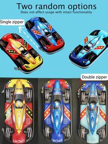 1 件儿童 3D 跑车铅笔盒 - 超大容量学校袋，可容纳钢笔、马克笔、蜡笔和美术用品，炫酷赛车设计男孩和女孩学校必需品耐用拉链收纳盒，适合学生、教室、旅行趣味圣诞礼物、生日礼物 - 彩色 - 查看 3
