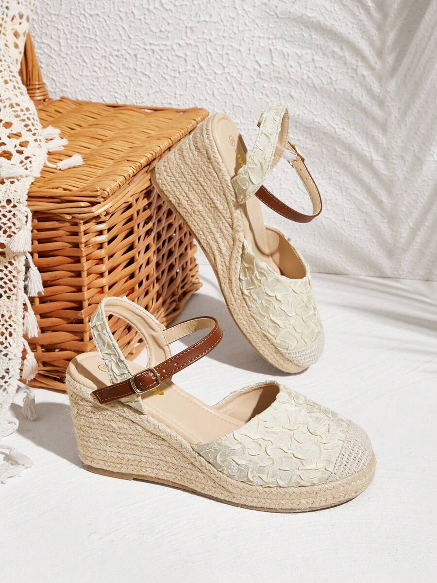 Giày lười dệt đế xuồng và đế xuồng cho nữ, phong cách Bohemian, đế dày, thích hợp cho Halloween, Giáng sinh, tiệc tùng - Màu be - Xem 1