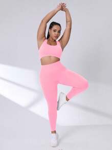 Easithlete 加大码纯色提臀弹力速干休闲运动裤瑜伽女裤