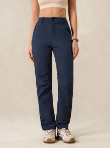 OutZeal 女士户外裤 露营徒步 防水弹力修身带口袋 - 藍色 - 查看 7