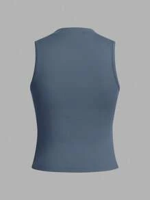 SHEIN LUNE Bộ 3 áo hai dây nữ cổ tròn ôm sát, kiểu dáng thường ngày, thích hợp cho mùa hè. - Nhiều màu - Xem 5