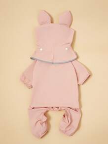 PETSIN 1 pieza Impermeable para mascotas, con forma de cerdo con capucha desmontable y Body completo a prueba de agua para perros - Multicolor - Ver 8