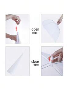 1 tấm lưới che thức ăn gấp gọn cỡ lớn chống ruồi cho nhà bếp, cắm trại ngoài trời, tiệc nướng BBQ, bãi biển, có thể tái sử dụng, gấp gọn, bảo vệ thức ăn, quà tặng Giáng sinh, ngày lễ, ăn uống tại nhà, màn chắn thực phẩm chống côn trùng - trắng - Xem 4