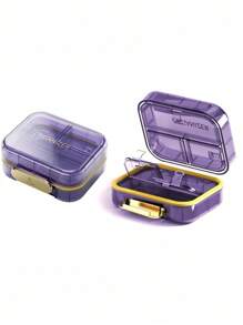 1 件 7 隔层便携式防光防潮旅行药丸收纳盒小型药品收纳盒适用于家庭办公室旅行露营药房必需品整理