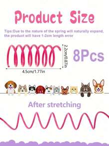 4/8/12/16/20/24/28/32/40PCS Colorful Spring Cat Toys For Indoor Play - Interactive Creative Cat Toy To Kill Time And Keep Fit, Sturdy Heavy Plastic Spring Swat Bite Hunt Kitten Toys For Fun Exercise - Multicolor - View 6