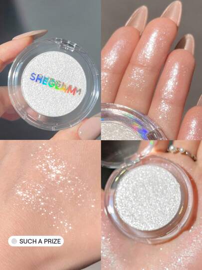 SHEGLAM Enigma Sparkly Eyeshadow-Such A Prize Multi-Use Single Eyeshadow Pulver Glitter LåNgvarigt HöGt Pigment MäRke SköNhet Smink Kosmetika FöR Kvinnor Och Flickor Perfekt FöR Vinter Idealisk FöR Y2K Elegant Mode Passande FöR FöDelsedag GåVa Fest Klar BäSt FäRg
