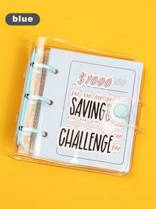 Savings Binder L $1000 Savings Challenge New Reusable Budget Book With Cash Envelopes Frosted Cover Money Organizer For Cash Savings Challenges Notebook Binder Organizer - Multicolor - View 6