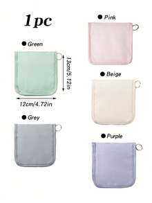 1 件多功能纯色面料小包，便携式急救包，户外旅行包，宿舍应急收纳包（多色可选），也可用于整理和存放化妆品和珠宝等小物品 - 彩色 - 查看 6