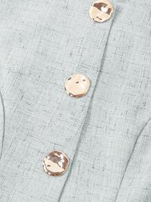 Ellevyn Gilet senza maniche in stile francese con bottoni metallici frontali, camicia adatta per uso durante gli spostamenti
