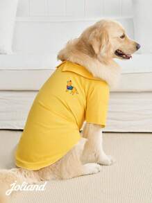 PETSIN 1件姜黄色宠物猫狗通用衬衫