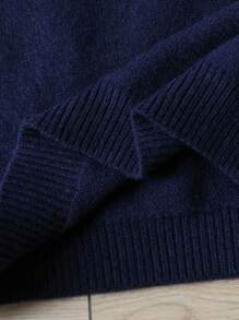 Girls' Chunky Knit Round Neck Collegiate Poncho Sweater, Fashionable & Elegant Pullover Top, Classic Versatile Layering Piece For Back To School, Autumn/Winter Fall