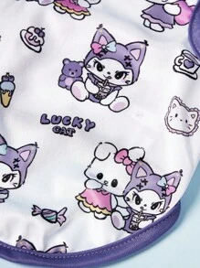PETSIN 2pc Pet Universal Purple Cat Cute Cartoon Print Fashionable, Casual, Comfortable, Breathable Dog Vest - Multicolor - View 8