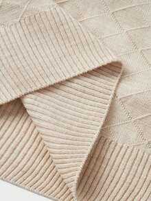 SHEIN Scollo a maglia a costine, geometrico, regular Cater per uomo