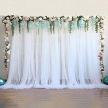 1 Set/2 Pieces -1.6m*3m Tulle Backdrop Curtains, Sheer Backdrop Curtains For Birthday Party Wedding Spring Party, Photography Backdrop Decoration Best Gifts,Wedding Decor,Home Decor ,Room Decor Party Favors Bride Graduation Birthday Decorations Party Decorations Bachelorette