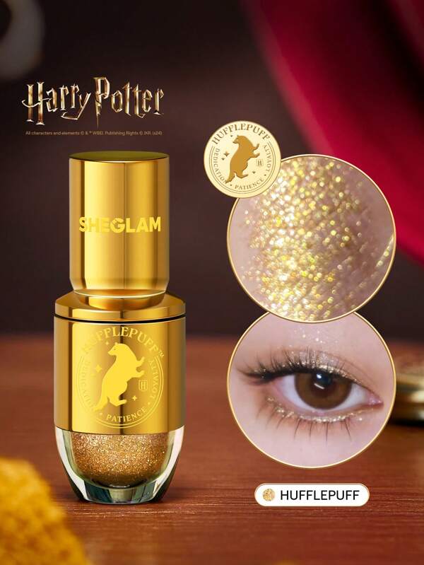 Harry Potter™ X SHEGLAM Houses Of Glitter Liner Multi-Use Single Eyeshadow Liquid Glitter Long-Lasting High Pigment Graduation Birthday Holiday Summer Fall Autumn Y2K Fancy Fashion Women Makeup Cosmetic Party Beach Travel Camping Outdoors School Campus Trip Festivals Decor Gift Present Rose Girl Cosplay Best Color Charm Vibe