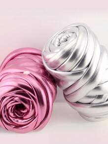 500克闪亮金属粗线（仿皮冰岛羊毛） - 超大粗线，适用于DIY毯子、包包、枕头、地毯和宠物床，闪光PU工艺纱线，不掉毛纤维，巨型钩针编织套装 - 彩色 - 查看 2