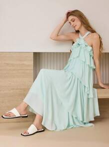 MOTF PREMIUM 女士舒适休闲一脚蹬平底凉鞋，日常穿着 - 米色 - 查看 7