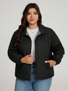 Comfylo Áo khoác nữ màu trơn giữ nhiệt, áo khoác mùa thu/đông, áo khoác chần bông nữ, áo khoác mùa đông nữ, áo khoác chần bông nữ, áo khoác ngoài nữ, áo khoác giữ nhiệt, áo khoác chần bông hình thoi, áo sơ mi công sở nữ, trang phục cơ bản cho nữ, trang phục giáo viên nữ, trang phục trở lại trường học, quần áo mùa thu cho nữ, quần áo mùa thu cho nữ, trang phục đi học, trang phục công sở thường ngày, trang phục cơ bản cho nữ giới thượng lưu, áo khoác mùa đông có khóa kéo cho nữ, áo khoác trench, trang phục mùa đông cho nữ, trang phục công sở thường ngày. - màu đen - Xem 6