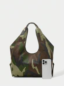 SHECARRY Women's Simple Fashion Casual Tote Bag, Everyday Use - Dark Green - View 4