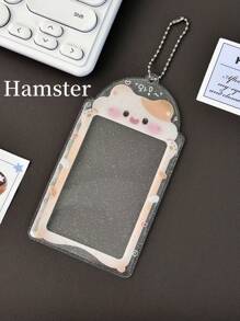 1PC Transparent Glitter Cute Frog Penguin 3 Inch PVC Student ID Card Holder Girls Kawaii Random Photo Card Sleeve Collectible Pocket Storage Protector For School College Accessories - Multicolor - View 9