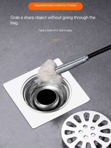 1PC 4-Claw Pipe Hook Drain Cleaner Tool Manual Bathroom Sink Toilet Plunger Hair Clog Remover For Shower Tub Drainage Unblocking Home Kitchen Cleaning Tools Durable Rustproof