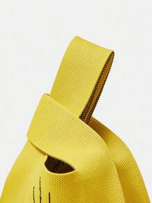 LOONEY TUNES X SHEIN 女士卡通图案时尚可爱手提包 - Butter Yellow - 查看 5