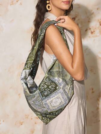 SHECARRY Women's Bohemian Cashew Print Shoulder Bag For Travel