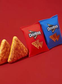 Doritos X SHEIN 4 件薯片形冰箱贴，冰箱贴的绝佳装饰，适用于厨房和办公室白板