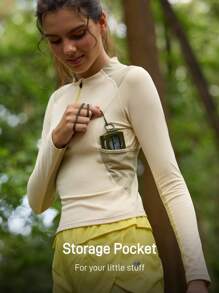 In My Nature 女士户外 T 恤和背心，高弹力亲肤，适合户外露营、徒步旅行、运动和城市通勤 - 黃色 - 查看 4