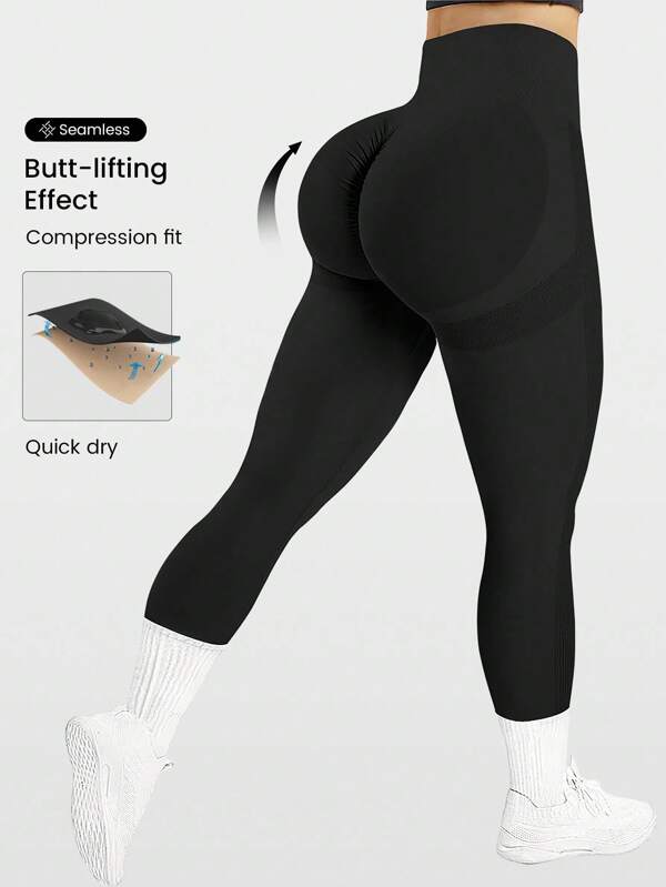 Seamluxe SHEIN Sport Talla grande Leggings deportivos de cintura ancha