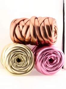 500克闪亮金属粗线（仿皮冰岛羊毛） - 超大粗线，适用于DIY毯子、包包、枕头、地毯和宠物床，闪光PU工艺纱线，不掉毛纤维，巨型钩针编织套装 - 彩色 - 查看 4