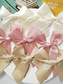 20 piezas de lazos y flores de cinta de unicolor, accesorios para el cabello hechos a mano, adecuados para envolver regalos, fundas de teléfono, decoraciones de ropa - Multicolor - Ver 2