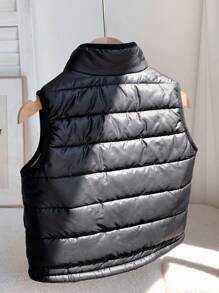 SHEIN 男婴/女婴休闲可爱百搭加厚羽绒背心外套，秋冬季男婴冬季服装 - 彩色 - 查看 6